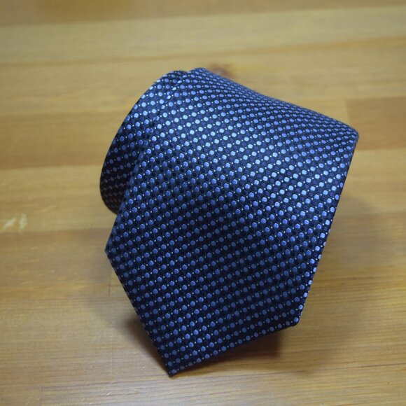 $840 New BRIONI Navy Aqua Blue Geometric Medallion Handmade Italy Silk Neck Tie - Picture 8 of 14